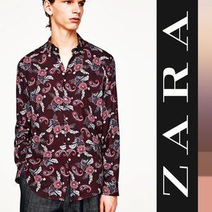 Zara Man Floral Button Shirt